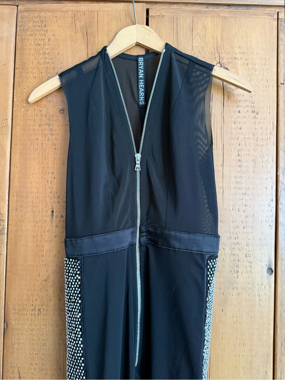 Bryan Hearns Sleeveless Zip Up Jumpsuit, Black, XS, FLAWS